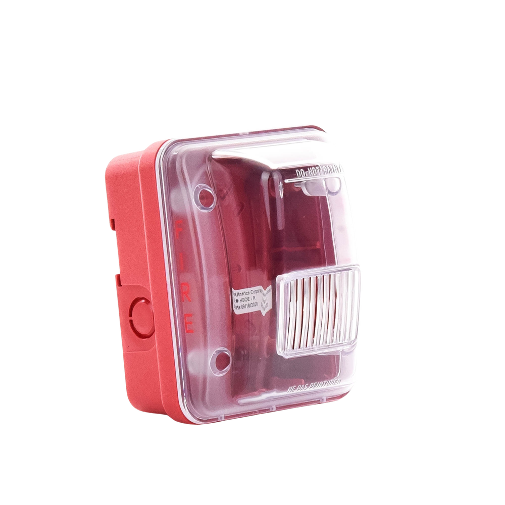 Cubierta para instalar sirenas estrobo en exterior compatible con estrobos sirenas Hochiki color rojo
