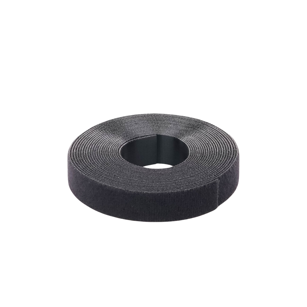 Rollo de Cinta de Contacto, de 15 Pies (4.5m) de Largo, 19.1 mm de Ancho, Color Negro