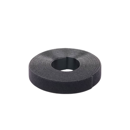Rollo de Cinta de Contacto, de 15 Pies (4.5m) de Largo, 19.1 mm de Ancho, Color Negro