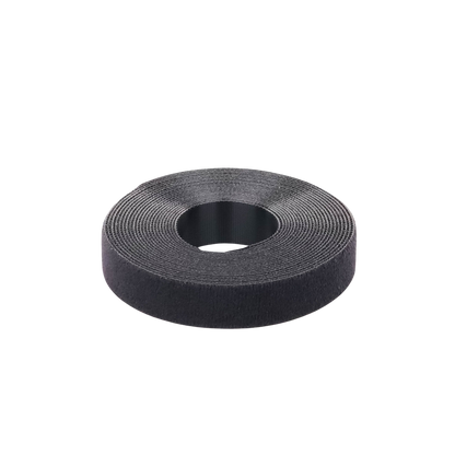 Rollo de Cinta de Contacto, de 15 Pies (4.5m) de Largo, 19.1 mm de Ancho, Color Negro