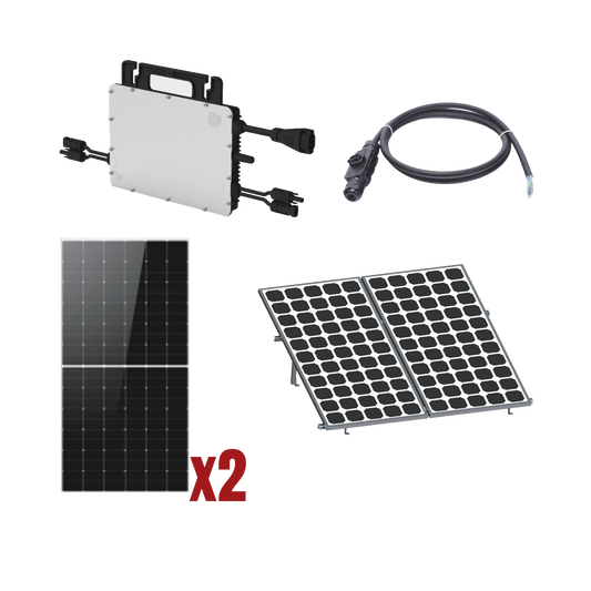 Kit Solar Interconexion  / 1kW  220Vca / Microinversores HOYMILES / Montaje Incluido