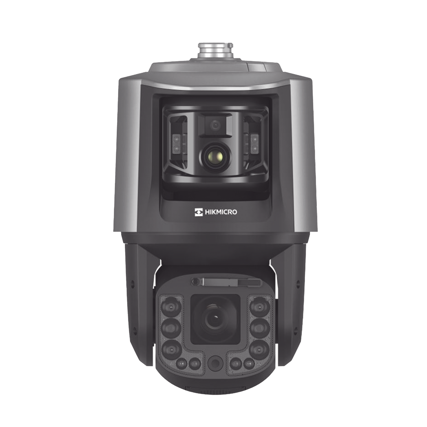 [TandemVu] PTZ IP Bi-Espectral / Térmica (384 X 288 / 25 mm) + Óptica PTZ (4 MP / 40X Zoom) + Óptica Fija (4 MP / 12.4 mm) / Alerta Visual y Audible / Protección Perimetral / 36 VCD / 24 VCA / PoE++ / IP67