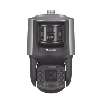 [TandemVu] PTZ IP Bi-Espectral / Térmica (384 X 288 / 25 mm) + Óptica PTZ (4 MP / 40X Zoom) + Óptica Fija (4 MP / 12.4 mm) / Alerta Visual y Audible / Protección Perimetral / 36 VCD / 24 VCA / PoE++ / IP67