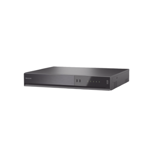 NVR 8 Megapixel (4K) / 32 Canales / 16 Puertos PoE+ / H.265 / 2 Bahías de Disco Duro (No incluidos) / ONVIF / NDAA / Soporta IA / Serie 35 / Audio y Alarmas I/O / Honeywell Security