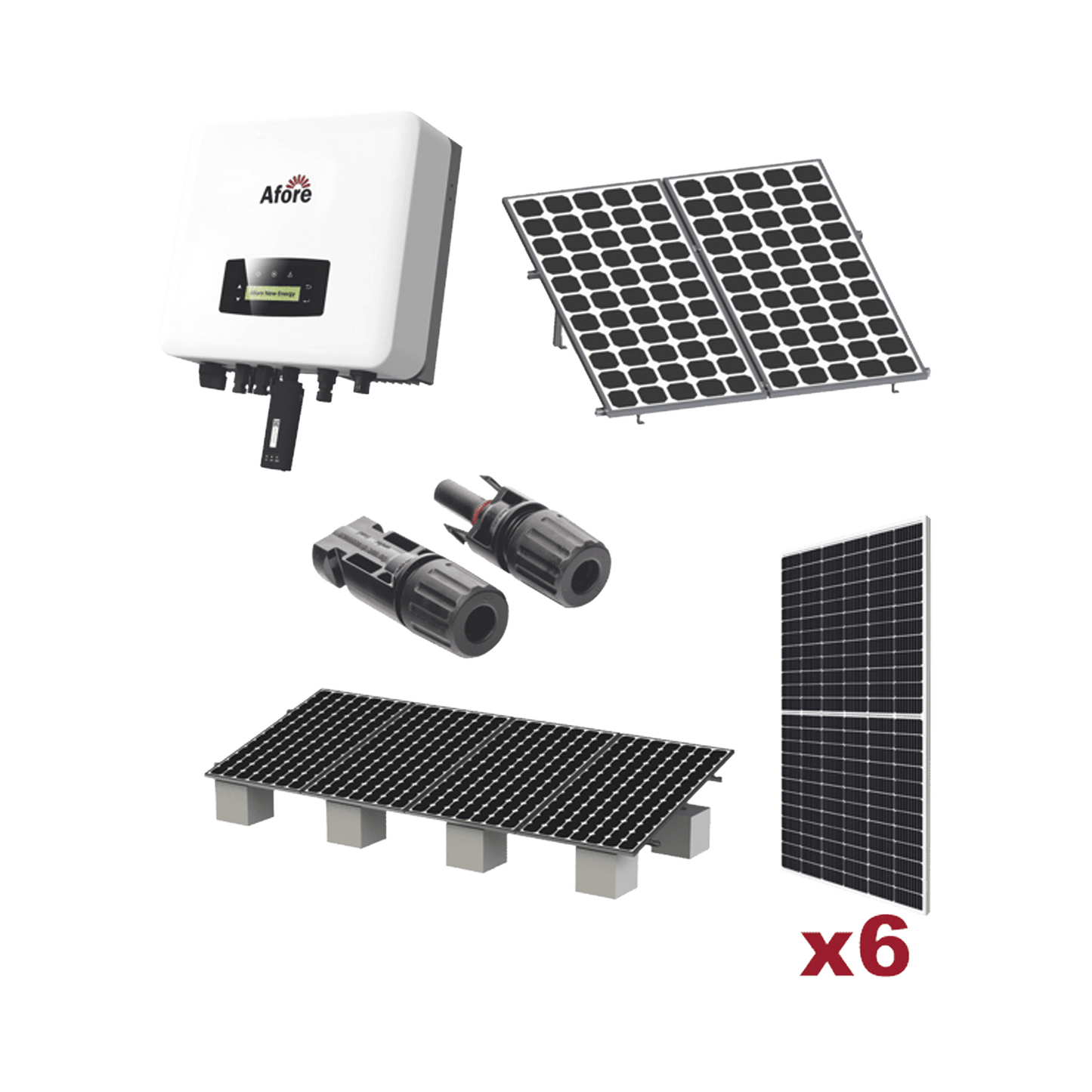 Kit Solar Interconexion / 3kW 220Vca / Inversor AFORE / Montaje Incluido