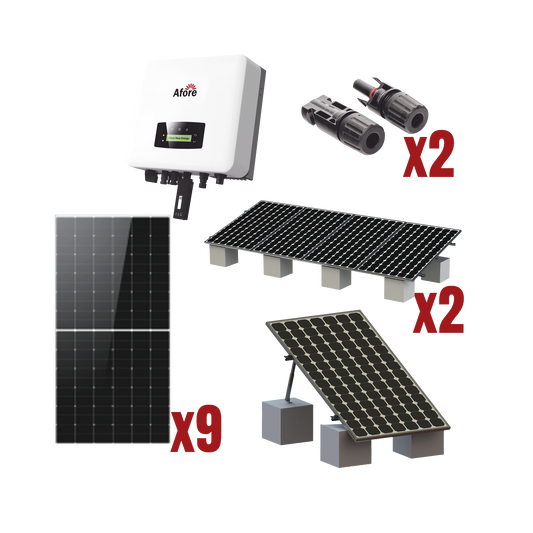 Kit Solar Interconexion  / 5kW  220Vca / Inversor AFORE / Montaje Incluido