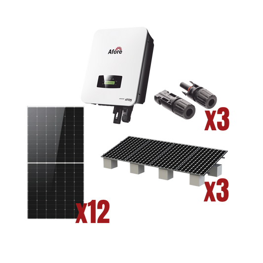 Kit Solar Interconexion  / 7kW  220Vca / Inversor AFORE / Montaje Incluido