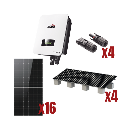 Kit Solar Interconexion  / 9kW  220Vca / Inversor AFORE / Montaje Incluido