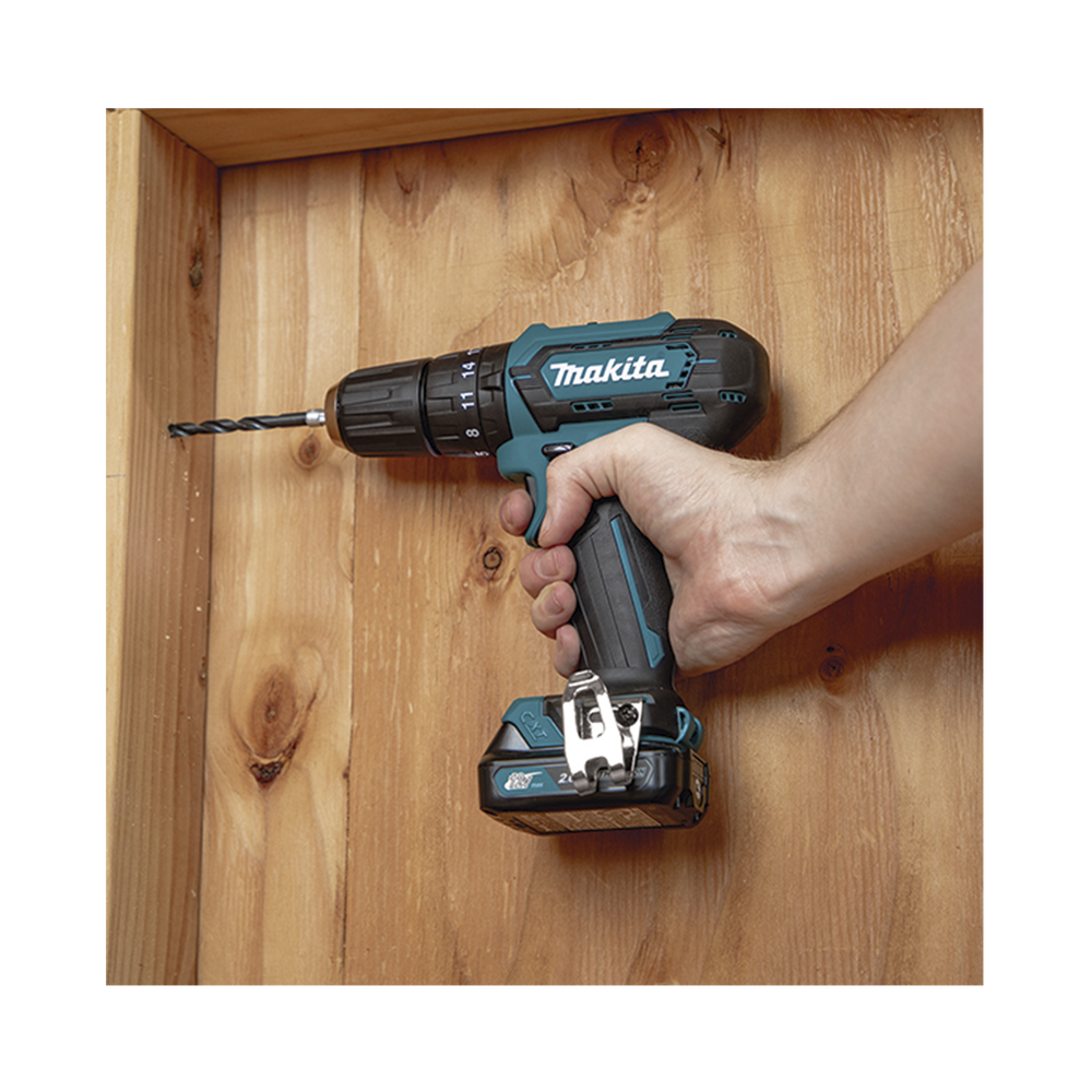 Taladro Combinado de 12Vcc, con tecnología CXT, (Incluye 2 Baterías y Cargador Rápido, Maletín plástico).