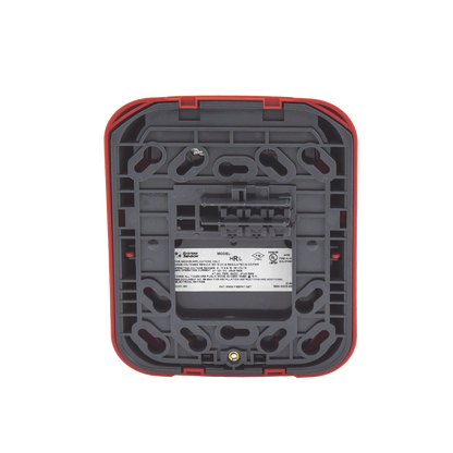 Sirena para Montaje en Pared, 12 a 24 Vcc, Color Rojo, Nuevo Diseño Moderno y Elegante y Menor Consumo de Corriente
