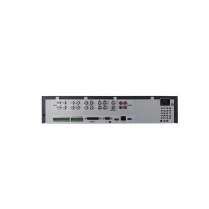 DVR 18 Canales (16 Analogicos + 2 IP) hasta 8 MP/ Soporta 4 Tecnologías (AHD, TVI, CVI, CVBS)  / 8 bahias HDD (no incluidos)