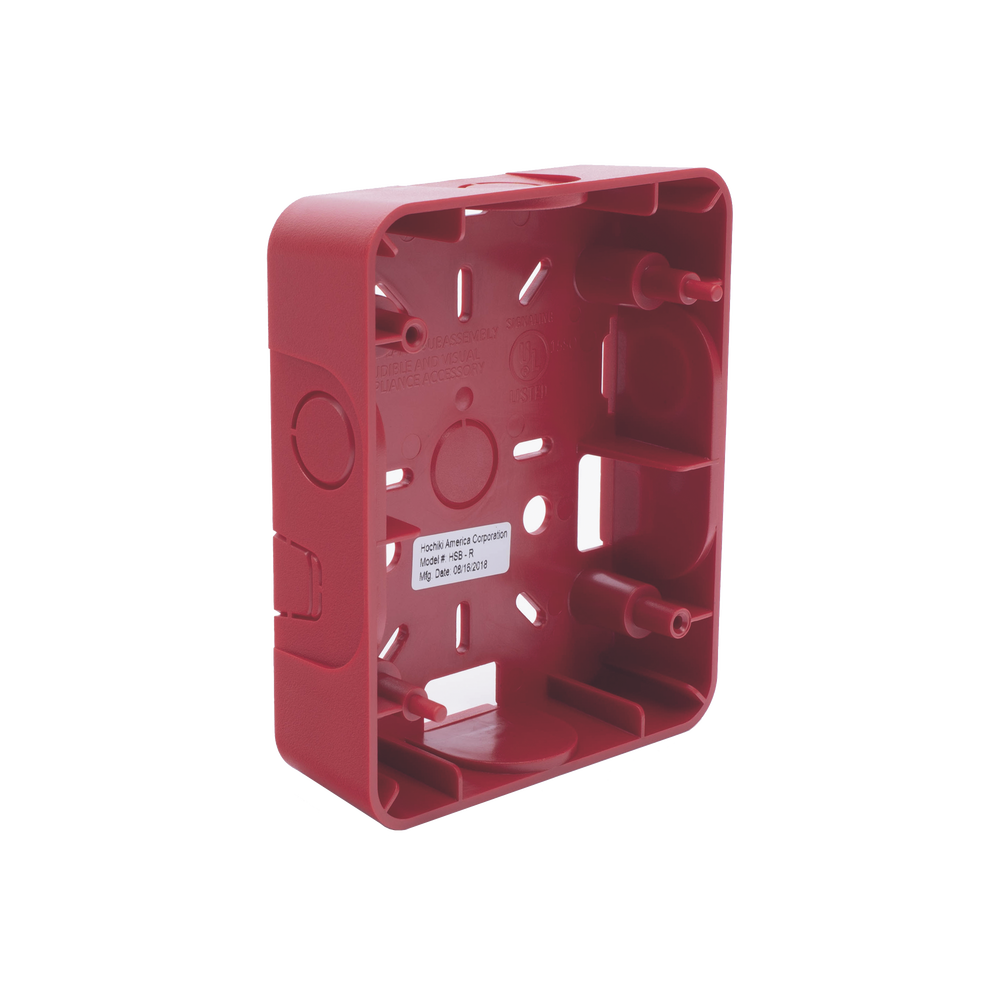 Caja Trasera Resistente a la Intemperie, Roja (para usar con la serie de estrobos HE) (0500-06360) De Hochiki