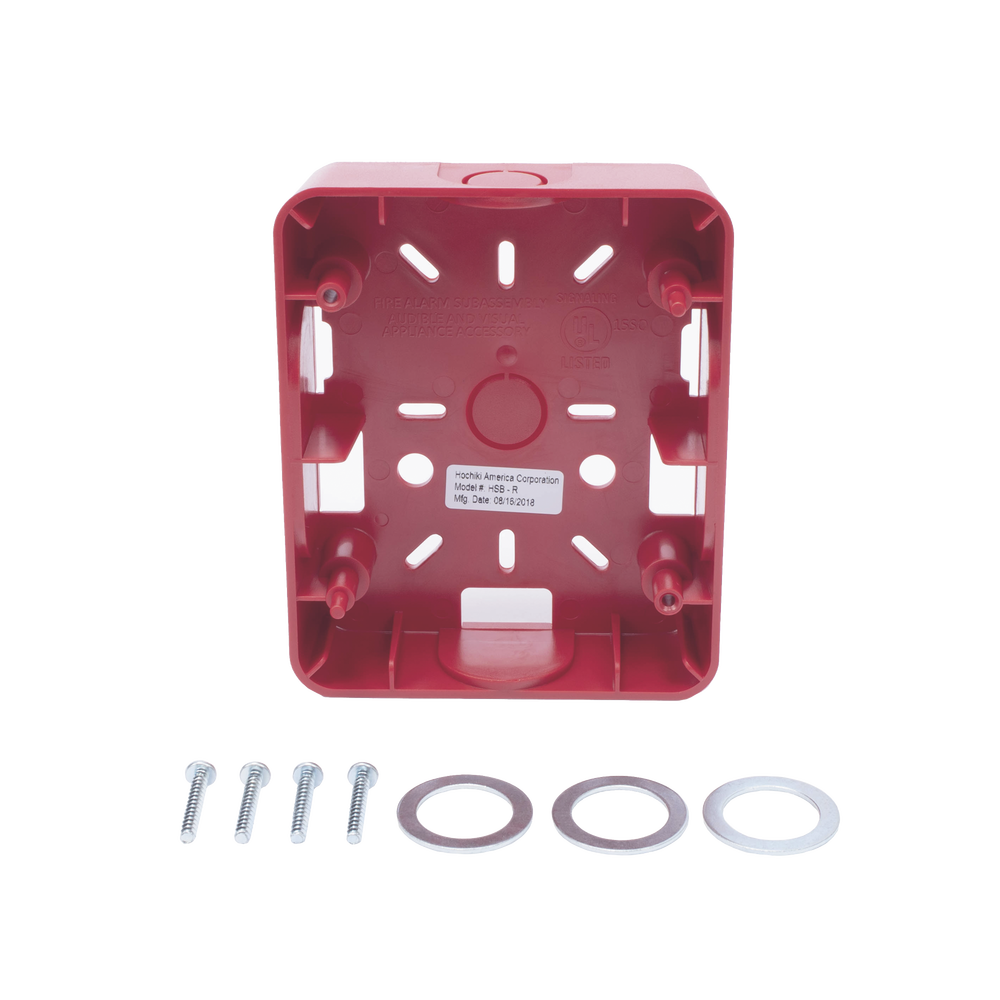 Caja Trasera Resistente a la Intemperie, Roja (para usar con la serie de estrobos HE) (0500-06360) De Hochiki
