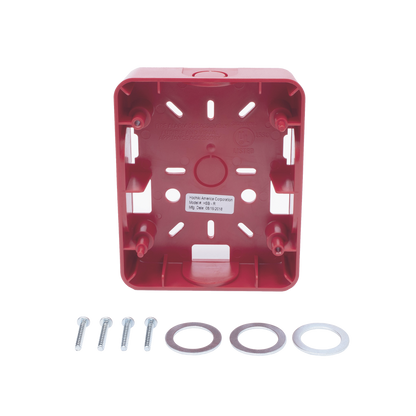 Caja Trasera Resistente a la Intemperie, Roja (para usar con la serie de estrobos HE) (0500-06360) De Hochiki