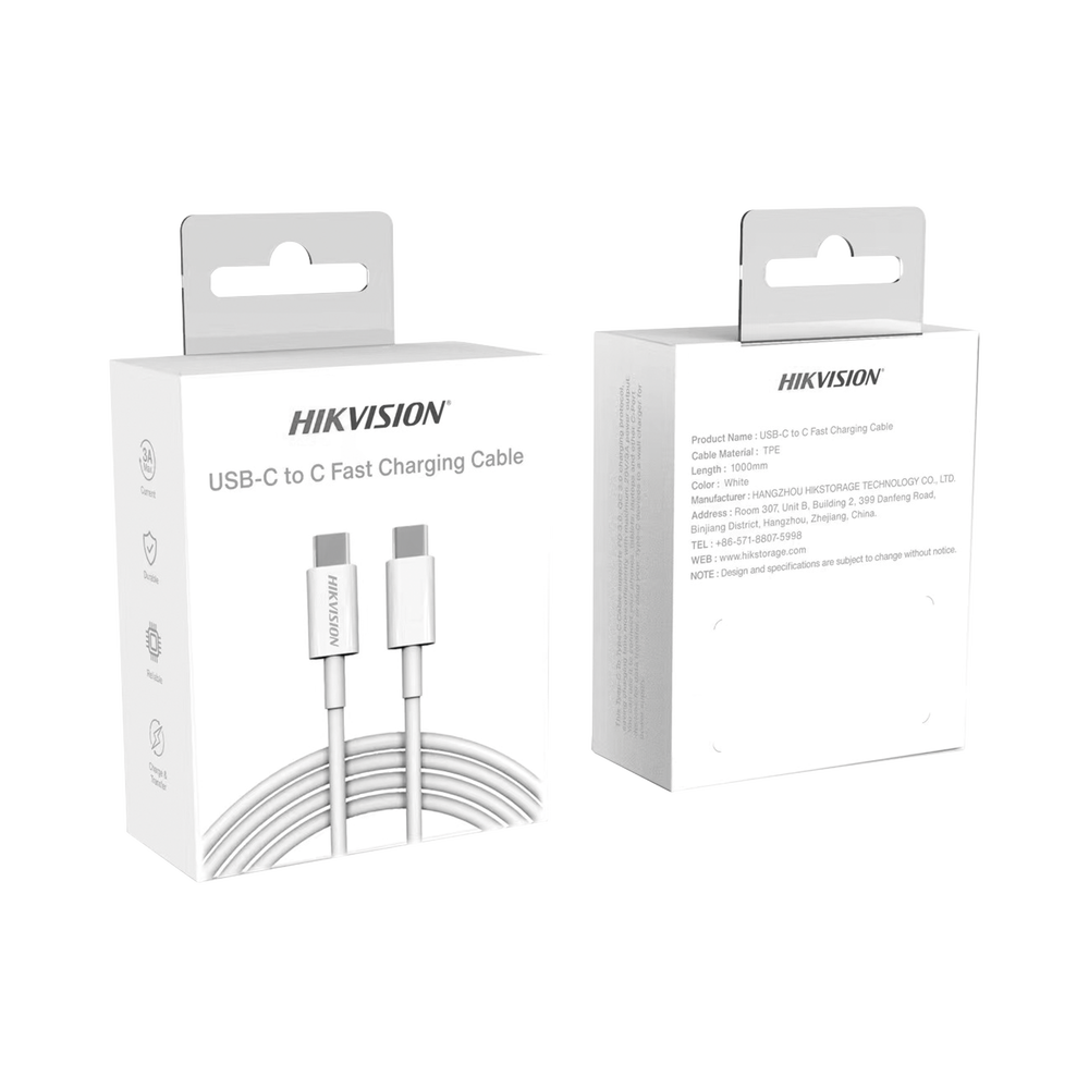 Cable USB-C a USB-C / 1 Metro (3.28 Pies) / Ideal para Celulares Android / Carga Rápida 3 Amp / Carga y Sincronización de Datos / 480 Mbps / 60 Watts