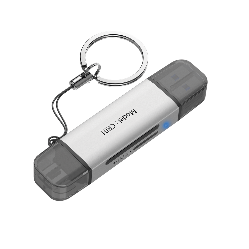 Lector de Tarjetas 2 en 1 / Conector Dual USB-A  y USB-C / Soporta SD y Micro SD