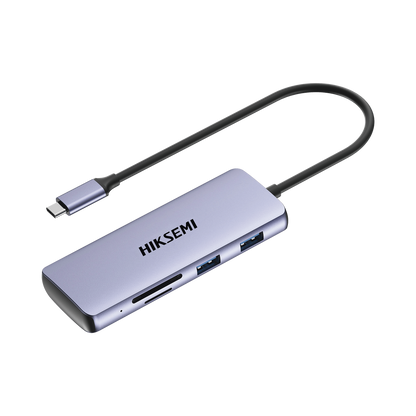 Hub (Adaptador) USB - C / 8 en 1 / 1 Salida HDMI (4K) / 1 Salida USB 2.0 / 3 Salidas USB 3.0 / 1 Salida SD (Memoria SD) / 1 Salida TF (Micro SD) / 1 Entrada USB - C (Carga Rapida / 100 Watts)