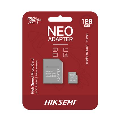 Memoria microSD con Adaptador Ideal para Celular o Tablet / 128 GB / Multipropósito / Clase 10 / 92 MB/s Lectura / 50 MB/s Escritura