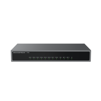 Gateway Analógico 8 FXO  (Conectar Lineas Analógicas) / 3 Perfiles SIP / 1 Puerto FXS / NAT de Alto Rendimiento / Soporte Lifeline / Fax T.38 / Cifrado AES / Failover SIP / Conferencia de Voz 3 Vías