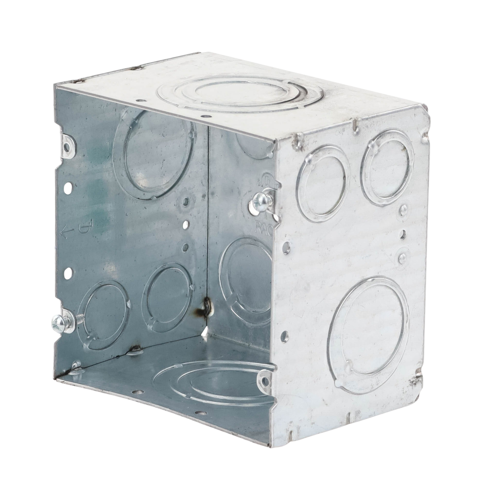 Caja Cuadrada 4- 11/16" x 4 11/16"/ Profundidad de 3-1/4"/ 2 Entradas  1", 1 1/4", 1 1/2", 2", 2 Entradas 1"-1 1/4", 2 Entradas 3/4 "- 1", 4 Entradas 1/2" - 3/4", 2 Entradas 1/2".