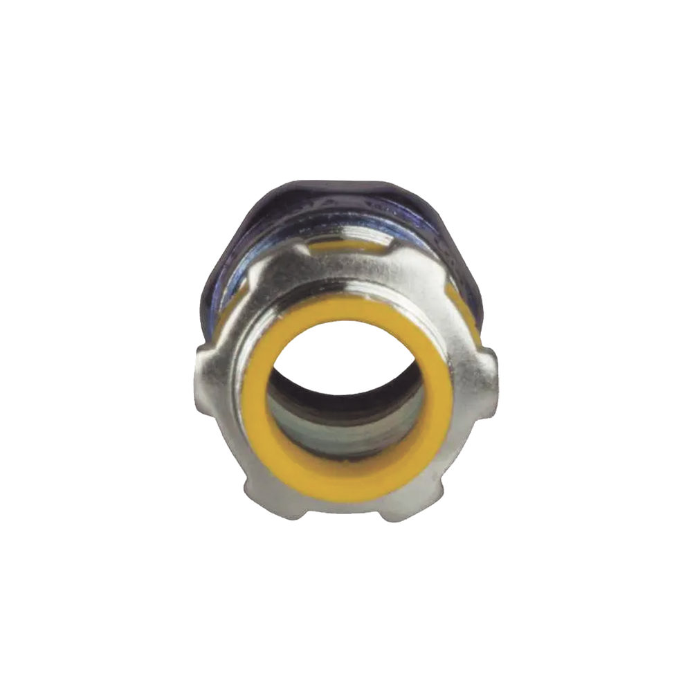 Conector de Compresión Impermeable aislado de Acero Galvanizado para Pared Delgada de 3/4" .