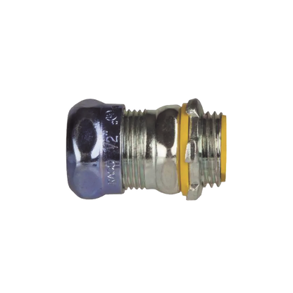 Conector de Compresión Impermeable Aislado de Acero Galvanizado para Pared Delgada de 1 1/2" .
