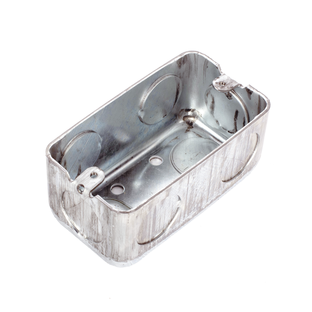 Caja (Chalupa) 4x2" / Profundidad 1-7/8" / 7 Entradas de 3/4" / Troquelada.