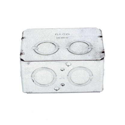 Caja (Chalupa) Multigang de 1 Gang/ Profundidad de 2-1/2 Pulgadas (6.35 cm)/ 8 TKO (1/2 y 3/4).