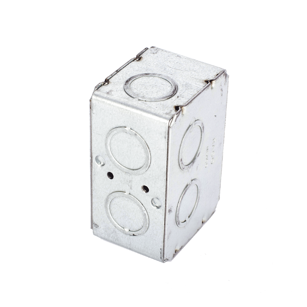 Caja (Chalupa) Multigang de 1 Gang/ Profundidad de 2-1/2 Pulgadas (6.35 cm)/ 8 TKO (1/2 y 3/4).