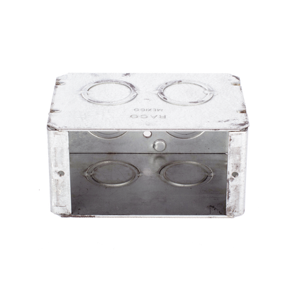 Caja (Chalupa) Multigang de 1 Gang/ Profundidad de 2-1/2 Pulgadas (6.35 cm)/ 8 TKO (1/2 y 3/4).
