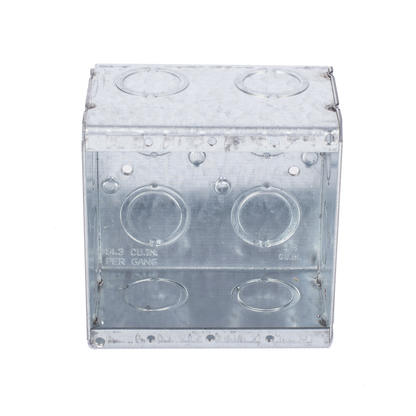 Caja Multigang de 2 Gangs/ Profundidad de 2-1/2 Pulgadas (6.35 cm)/ 12 Entradas de 1/2 - 3/4 Pulgadas (1.27 - 1.91 cm)