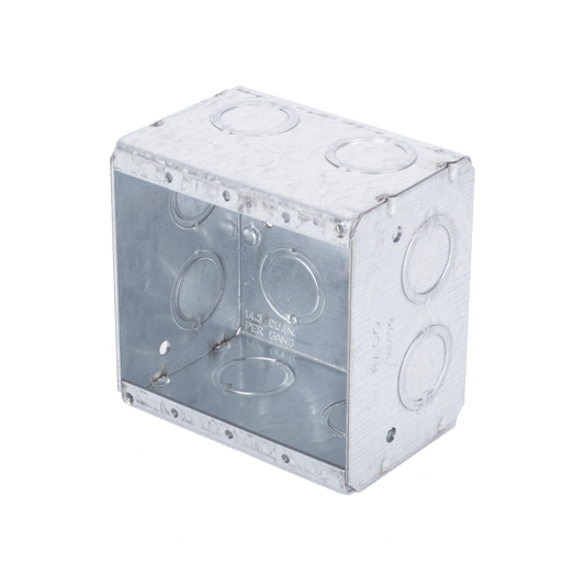 Caja Multigang de 2 Gangs/ Profundidad de 2-1/2 Pulgadas (6.35 cm)/ 12 Entradas de 1/2 - 3/4 Pulgadas (1.27 - 1.91 cm)