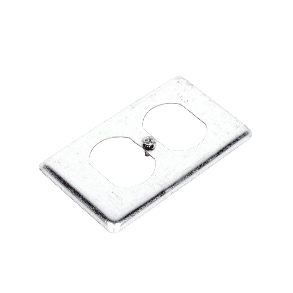 Tapa Metálica 4"X2"/ Para tomacorriente Duplex.
