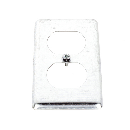 Tapa Metálica 4"X2"/ Para tomacorriente Duplex.