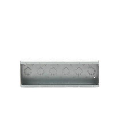 Caja de 6 Gang/Profundidad 2 1/2"/28 Entradas 1/2"-3/4".