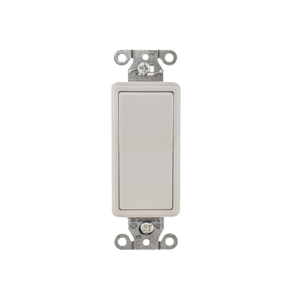 Interruptor Decorador de 20 A 120-277 V CA/ Unipolar / Cableado Lateral y Posterior / Color Blanco.