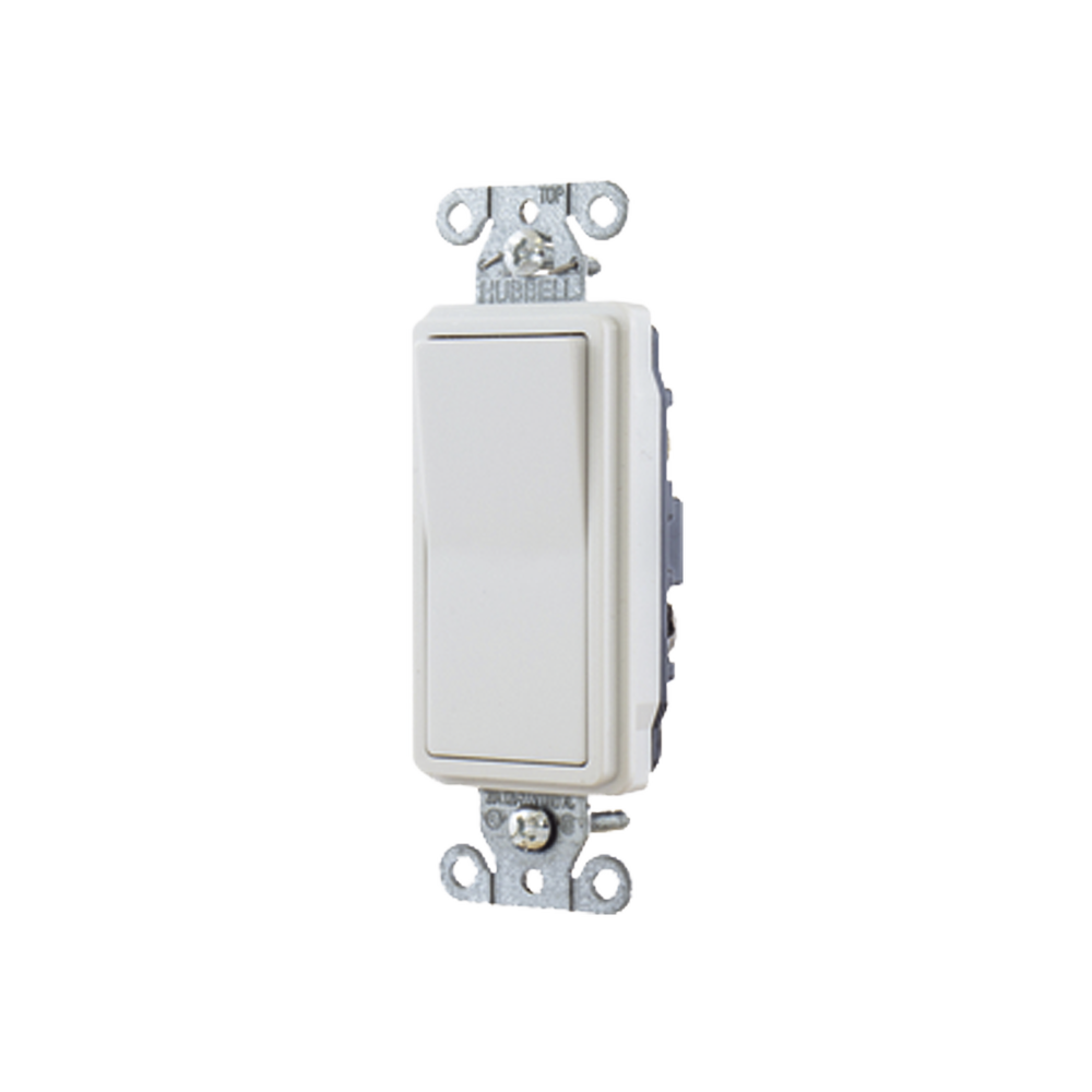 Interruptor Decorador de 20 A 120-277 V CA/ 3 Vías/ Cableado Lateral y Posterior / Color Blanco.