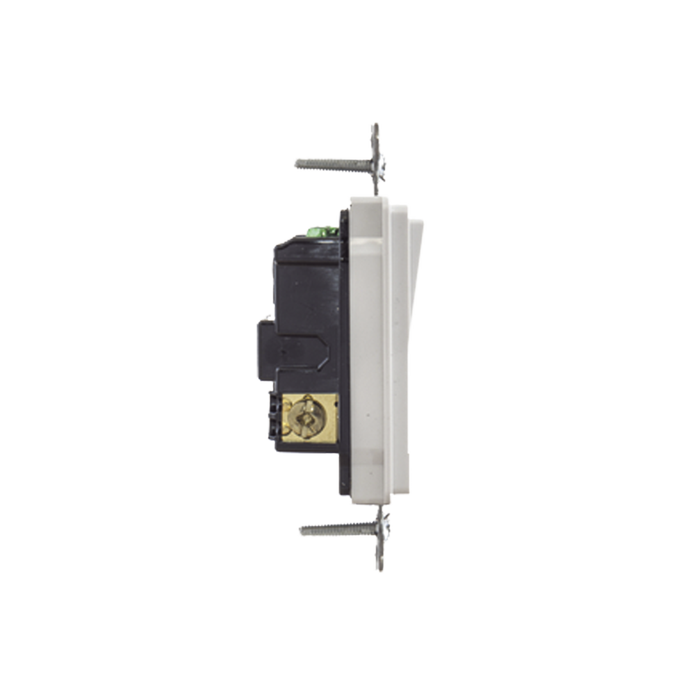 Interruptor Decorador de 20 A 120-277 V CA/ 3 Vías/ Cableado Lateral y Posterior / Color Blanco.