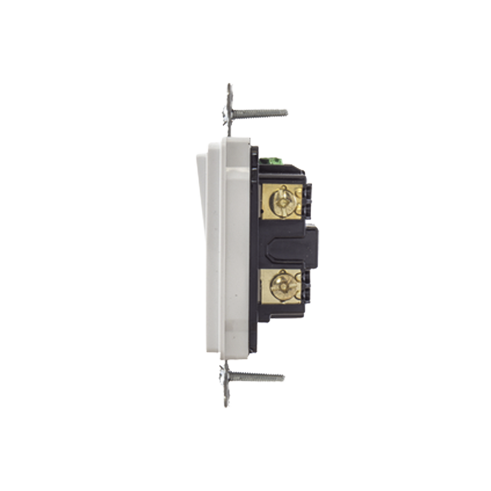 Interruptor Decorador de 20 A 120-277 V CA/ 3 Vías/ Cableado Lateral y Posterior / Color Blanco.