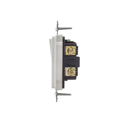 Interruptor Decorador de 20 A 120-277 V CA/ 3 Vías/ Cableado Lateral y Posterior / Color Blanco.