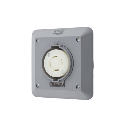 Receptáculo con Bloqueo de Media Vuelta Industrial 30 A 600 V CA / 3 Polos 4 Hilos / Nema L17-30R.