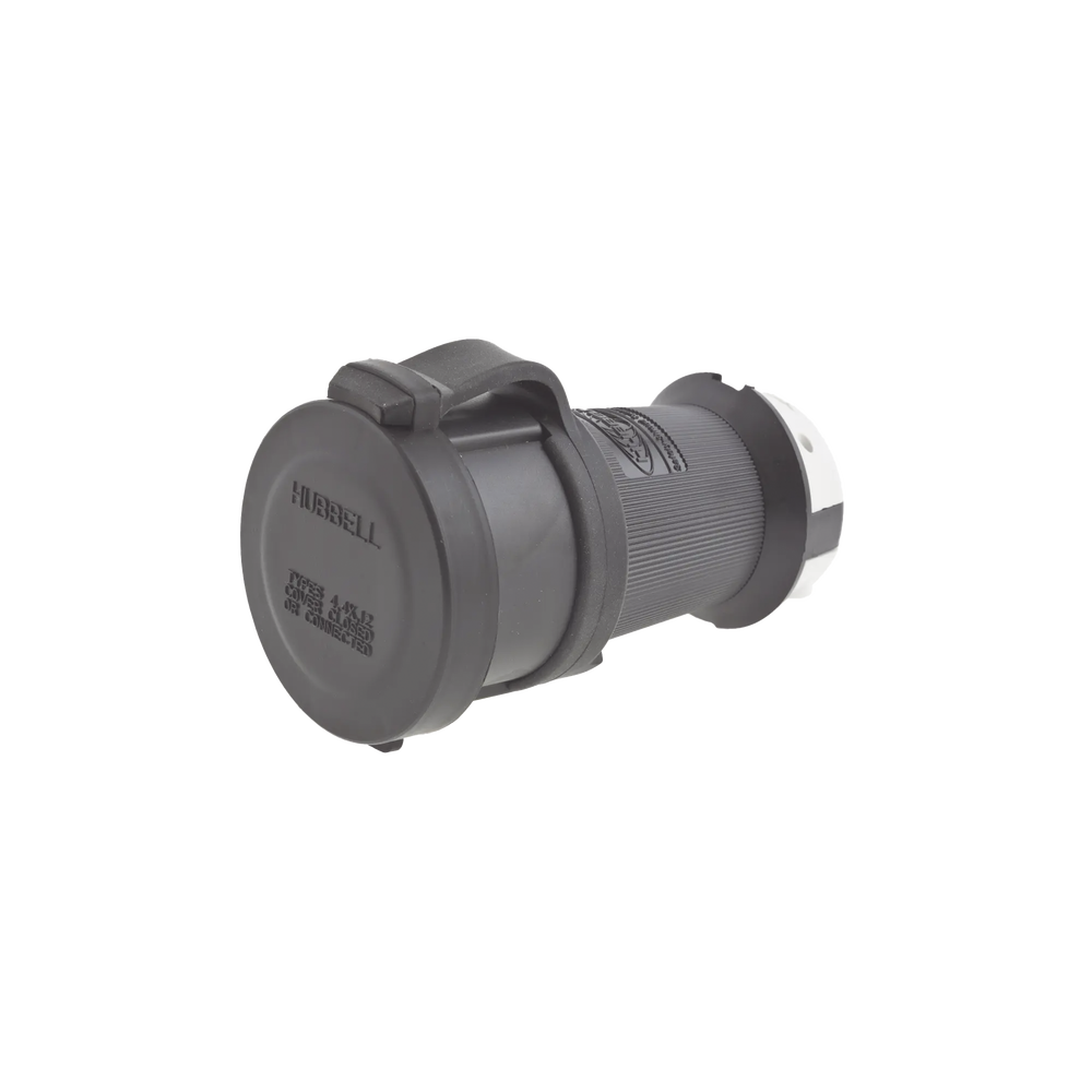Conector Industrial con Bloqueo de Media Vuelta / 30 A 120/208 V CA / Nema L21-30R / 4 Polos 5 Hilos / Color Blanco y Negro / Grado Industrial