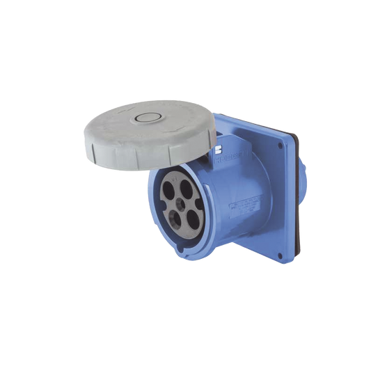 Receptáculo Hembra Pin and Sleeve Trifásico / 60 A 250 VCA 3 Fases / 3 Polos 4 Hilos / Hermético / Grado Industrial.