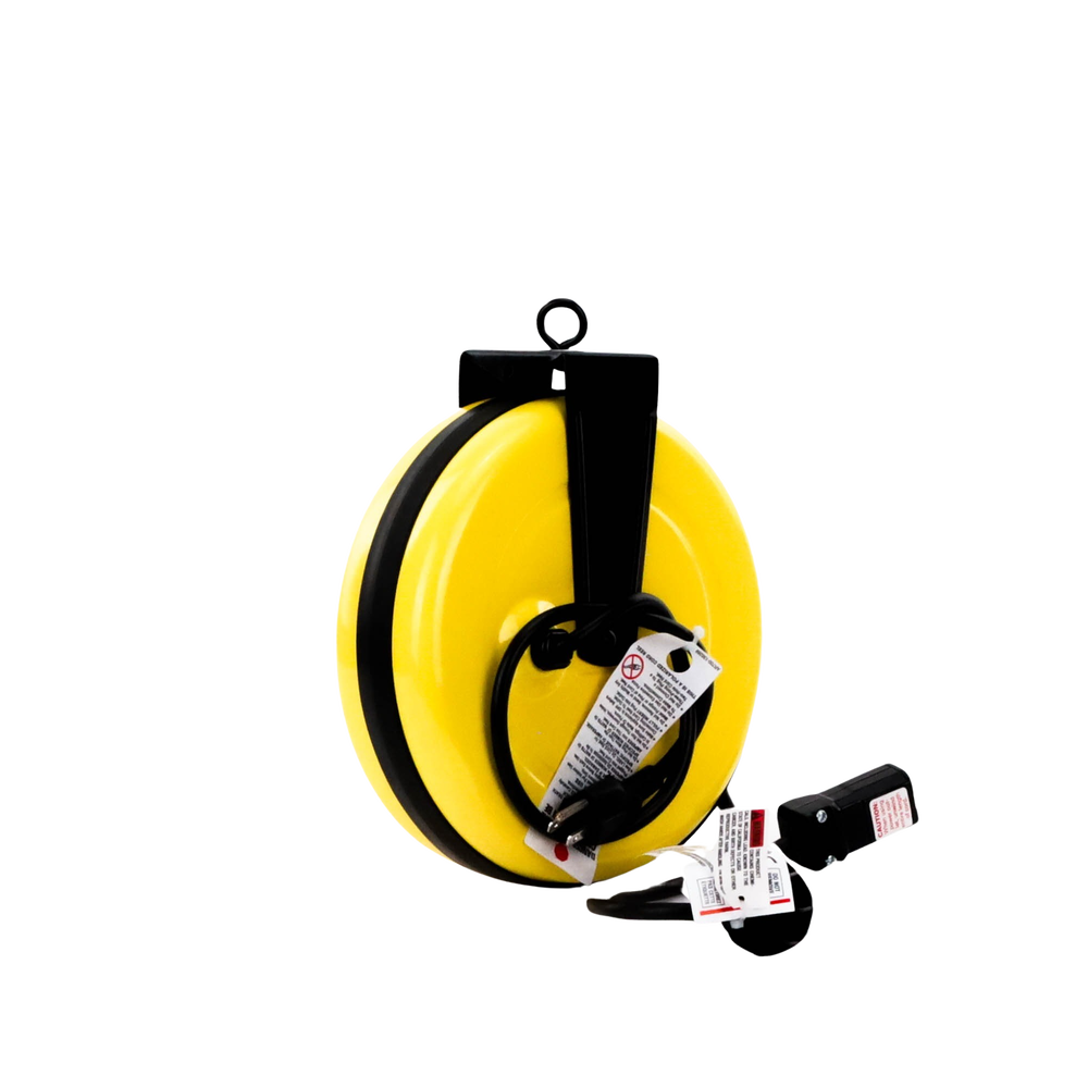 Carrete de Cable comercial (16/3 rudo), para 125 V CA, 10 A, 7.6 m de longitud con conector HBL5969VBLK.