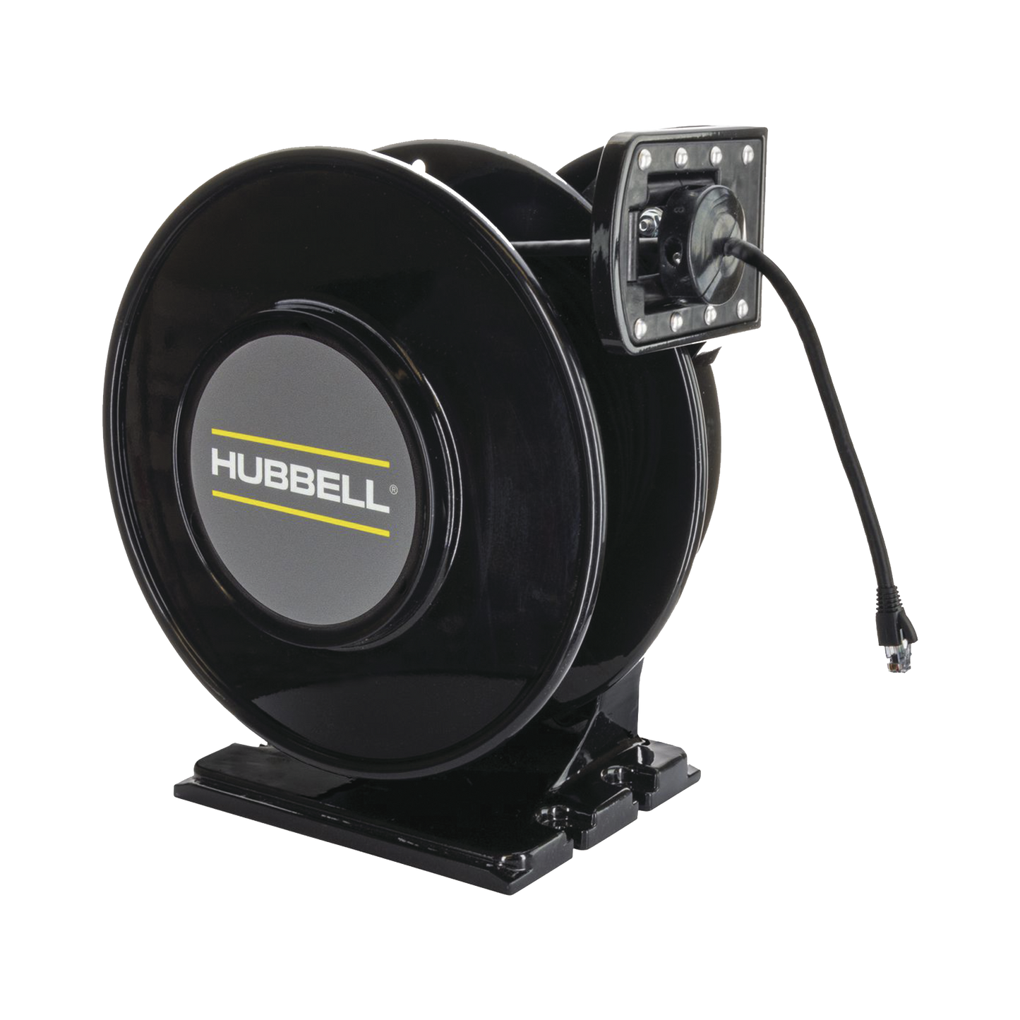 Carrete Industrial Negro de 50 ft (15.34 m) Cable CAT6.