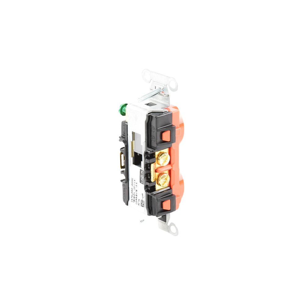 Contacto Dúplex Conexión a Tierra Aislada/ 15A 125V/ 2 polos 3 Hilos/ Nema 5-15R /Grado Comercial/ Color Naranja.