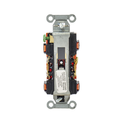 Contacto Dúplex Conexión a Tierra Aislada/ 20 A 125 V/ 2 polos 3 Hilos/ Color naranja/ Nema 5- 20R/ Grado Comercial.