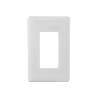 Tapa para Contacto Rectangular/ Tornillos no visibles / Color Blanco.