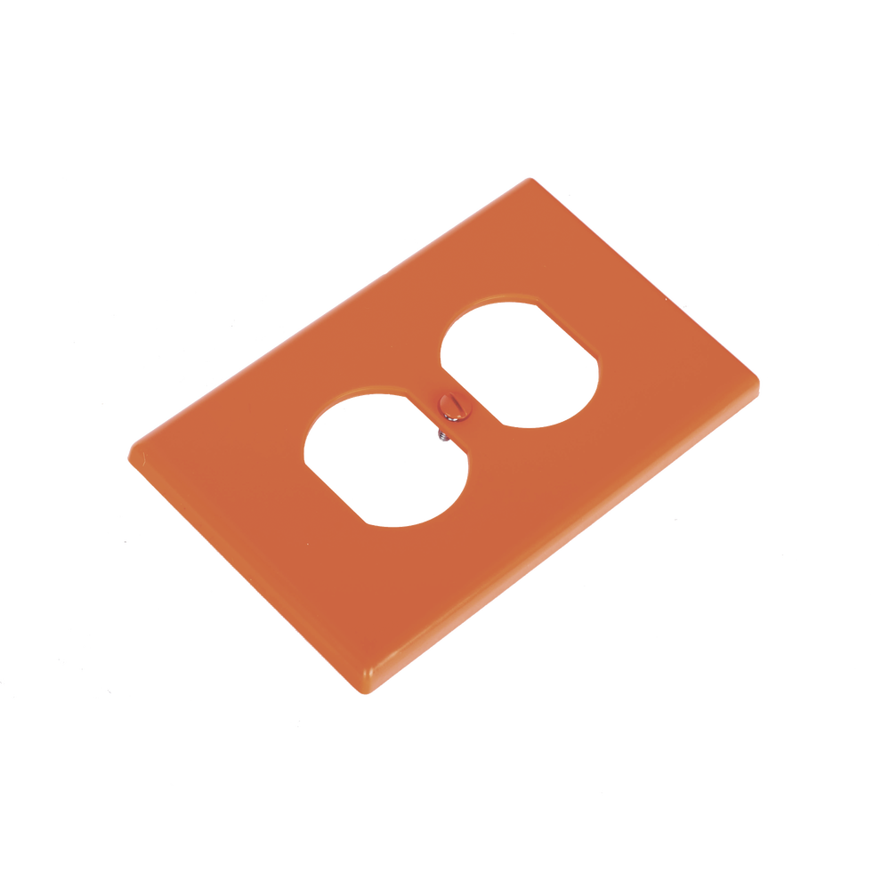 Tapa para Contacto Dúplex Color naranja.