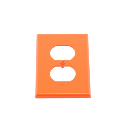 Tapa para Contacto Dúplex Color naranja.
